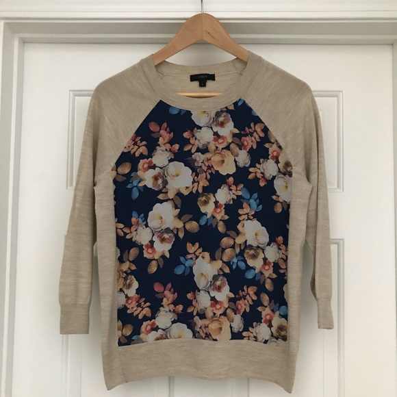 J. Crew Sweaters - J. Crew Merino Silk Sweater in Antique Floral (S)